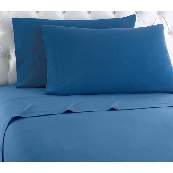 Micro Flannel® Solid Color Sheet Set, Twin XL, Smokey Mt.Blue