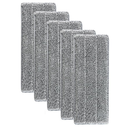 Micro Flat Mop 5-Packs Mop Replacement Head Refills - Microfiber Cleaning Pad - Use Wet or Dry - Reusable and Machine Washable Floor Mop Pads, 12.99x4.72 Inch, C