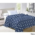 thumbnail image 1 of Micro Fleece Cube Pattern All Season Blanket KingCalifornia King Navy Blue, 1 of 1
