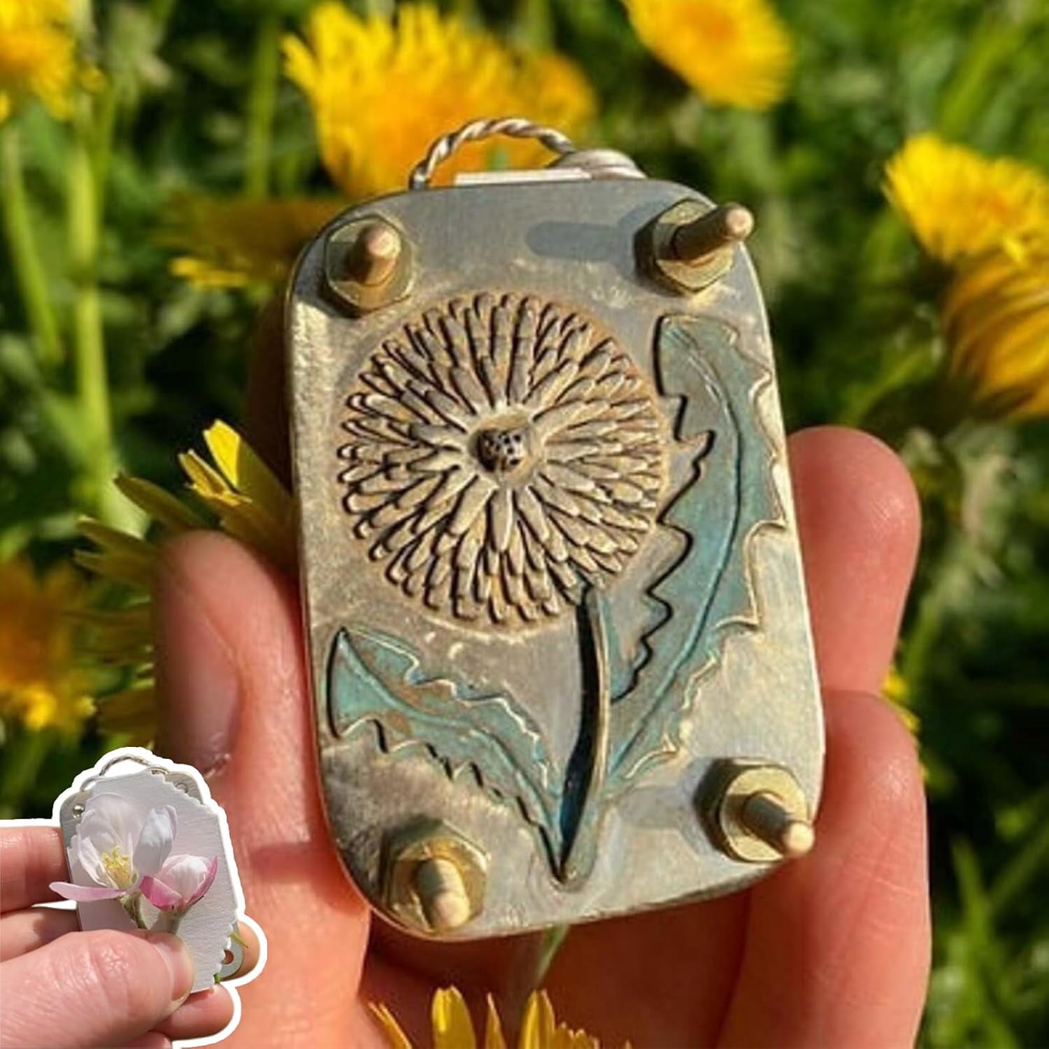 KFSOQE Micro Flower Press, Functional Micro Flower Press Locket, Plants KFSOQE Micro Flower Press, Functional Micro Flower Press Locket, Plants