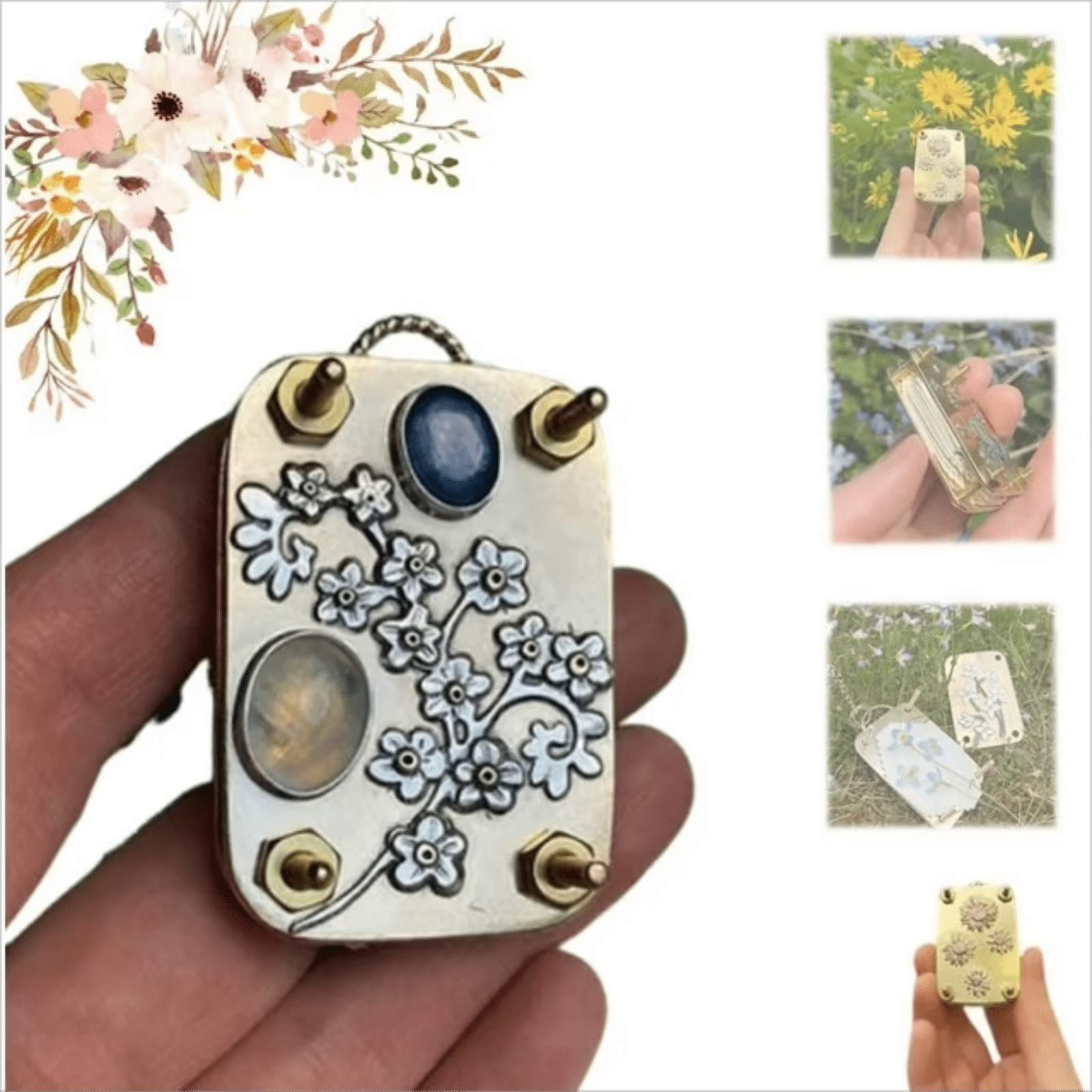 KFSOQE Micro Flower Press, Miniature Dandelion Sunstones Flower Press Kit Diy Pressed Flower Plant Preservation Kit Plants Art Crafts Metal Pressing A