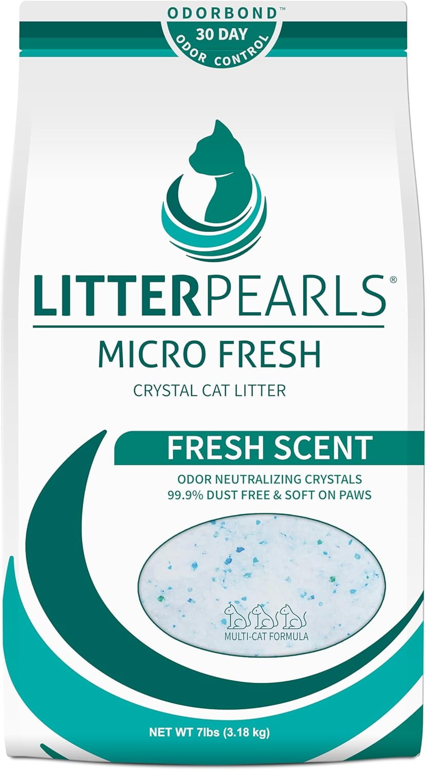 Micro Fresh Scented Non-Clumping Crystal Cat Litter with Odorbond, 7 lb