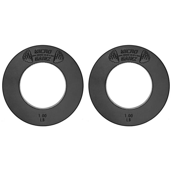 Micro Gainz Calibrated Fractional Weight Plates Pair of 1LB Plates -For Olympic Barbells, Made in The USA