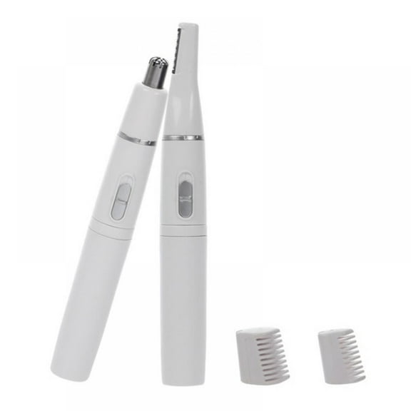 Micro Groomsman Personal Pen Trimmer & Detailer for Hygienic Grooming with Rinseable, Interchangeable Heads for Eyebrows, Neckline, Nose, Ears