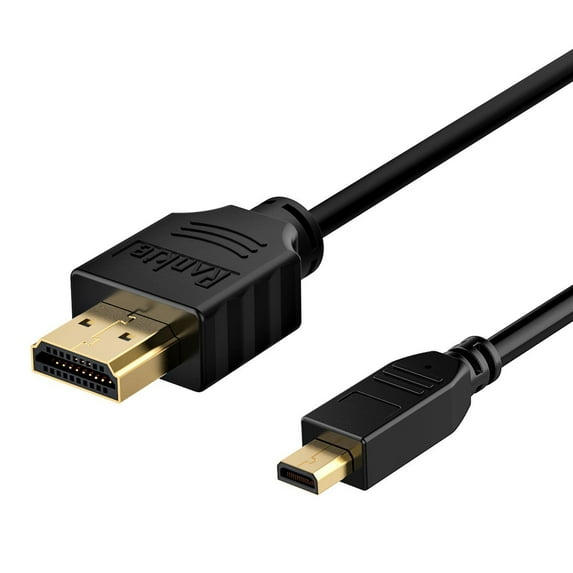 Micro HDMI to HDMI Cable, Rankie 15FT High-Speed HDMI to Micro HDMI HDTV Cable - Supports Ethernet, 3D, 4K and Audio Return - 15FT Black