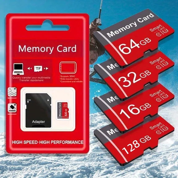 Micro High-Speed TF Card With SD Adapter - C10 U3 High-Quality Memory Card, Suitable For Tablet High-End Computers, Cameras, Phones, Laptops, And Car Audio Systems, Capacities 256GB,128GB, 64GB, 32GB