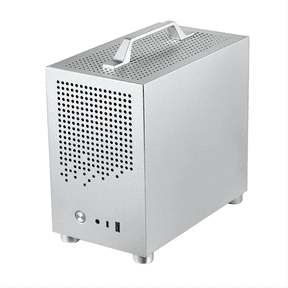 Micro-ITX Case PC Case SKTC A17 SGCC Computer Case Support Micro-ITX Mini PC Silver
