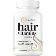 Micro Ingredients Hair Growth Vitamins for Women & Men, 240 Capsules | 14-in-1 Formula with Biotin, Collagen, Keratin, Saw Palmetto & More | Thicker, Fuller, Nourishes Thinning & Loss Hair Support