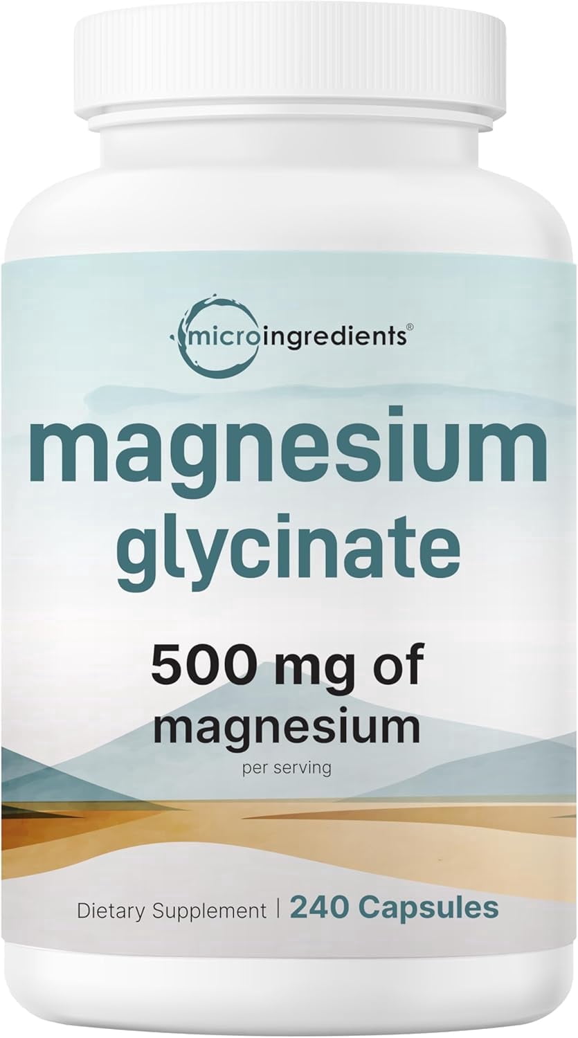 Gm Ingredients MICROINGREDIENTS, Magnesium Glycinate, 500mg, 240 Capsules - Walmart.com