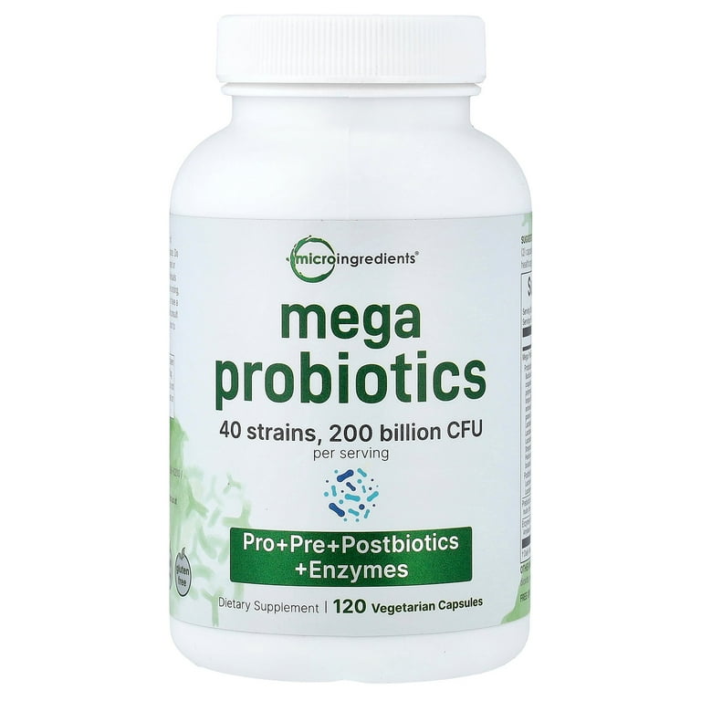 Micro Ingredients Mega Probiotics, 120 Vegetarian Capsule