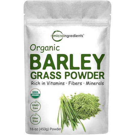 Micro Ingredients Organic Barley Grass Powder, 16 Ounces | US Grown