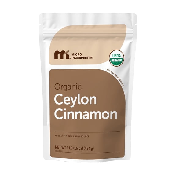 Micro Ingredients Organic Ceylon Cinnamon Powder, 1lb | Premium Sri Lanka Cinnamon for Spice & Seasoning Great for Baking, Cooking & Drinks