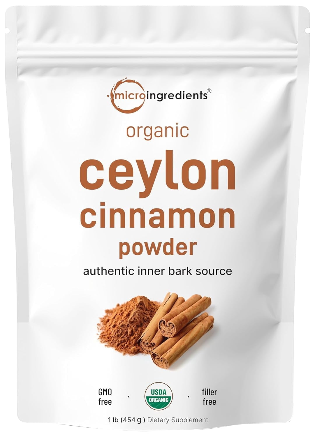 Micro Ingredients Organic Ceylon Cinnamon Powder, 1lb | Premium Sri ...