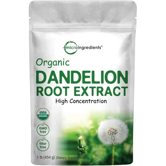 Micro Ingredients Organic Dandelion Root Tea Powder, 1lb (16oz) | Herbal Extract for Digestion & Immune Support, Caffeine Free, Non-GMO