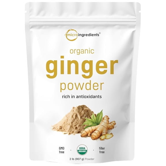 Micro Ingredients Organic Ginger powder, 2lbs (32oz) | Premium Source for Spice & Seasoning Great for Baking, Cooking & Tea