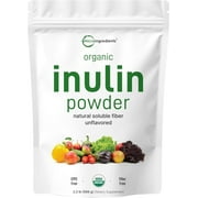 Micro Ingredients Organic Inulin FOS Powder Jerusalem Artichoke, 2.2lb 35 Ounce| Prebiotic Intestinal Support for Colon and Gut Health