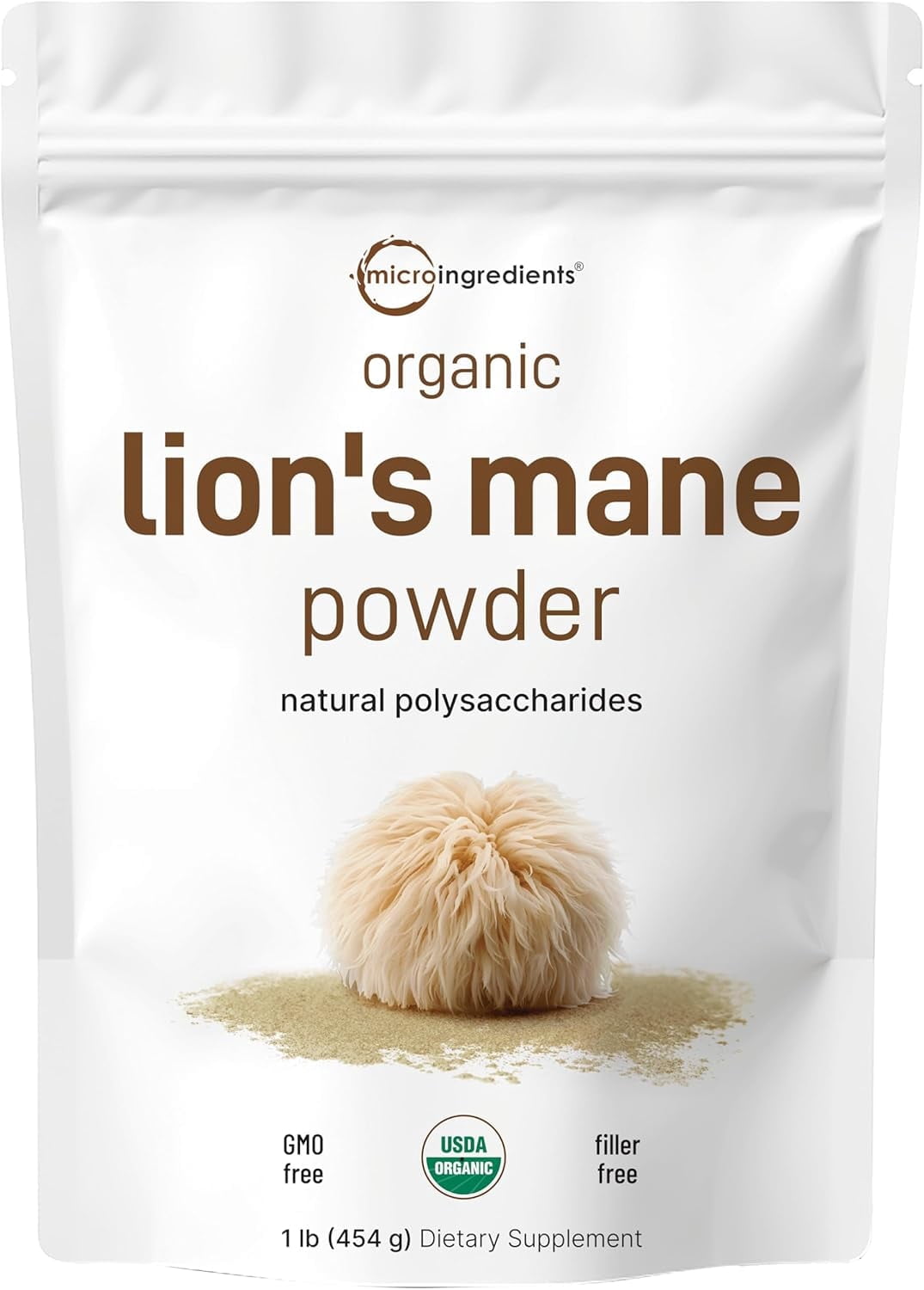 Micro Ingredients Organic Lion’s Mane Mushroom Powder, 16oz | Supports ...