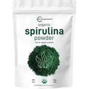 Micro Ingredients Organic Spirulina Powder, 1lb 16oz | Green Superfood Powder, Rich in Vegan Protein, Vitamins & Minerals