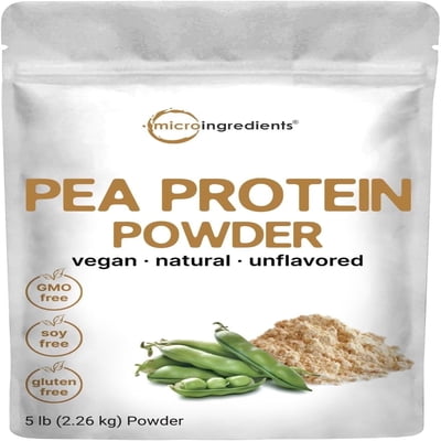 Micro Ingredients Pea Protein Powder, 5lb | Unflavored Vegan Protein from North American, Non-GMO, Keto Friendly