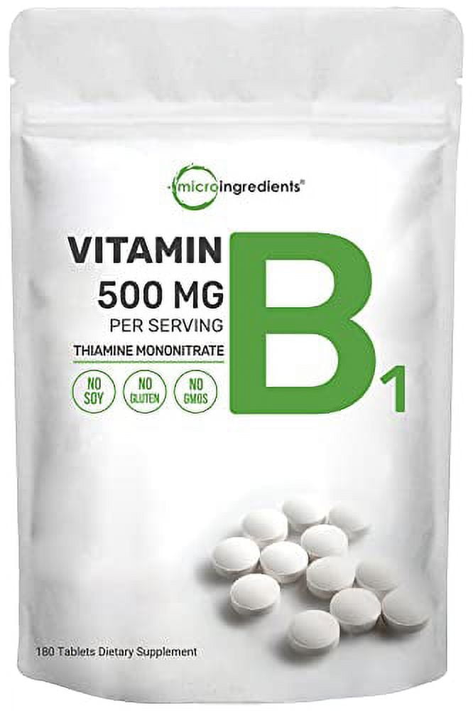 Micro Ingredients Vitamin B1 Supplement, Vitamin B1 500mg Per Serving