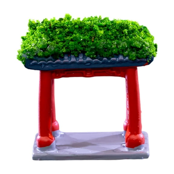 Micro Japanese Garden Bridge Pavilion Rockery Zen Decoration Miniature Ornament