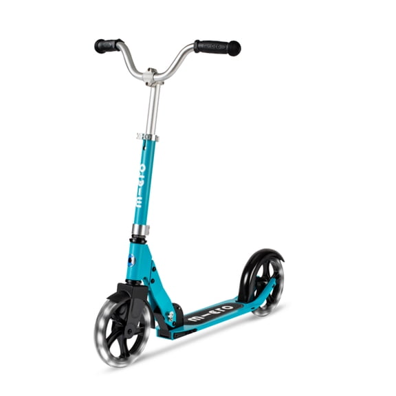 Micro Kickboard Cruiser LED 2-Wheel Scooter with Wide, Adjustable Handlebars, and Foldable