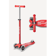 Micro Kickboard Maxi LED Kids Kick Scooter, 3-Wheel Light-Up Wheels, Adjustable, Ages 5-12
