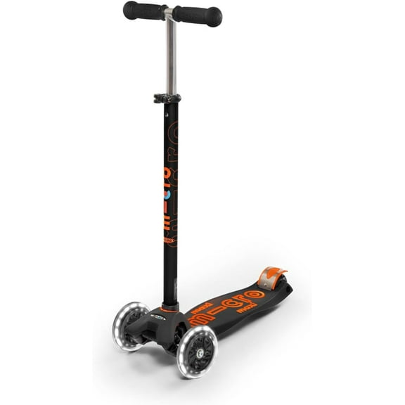 Micro Kickboard Maxi Deluxe LED Scooter with Lean-to-Steer, Adjustable Handlebar, Lightweight Design
