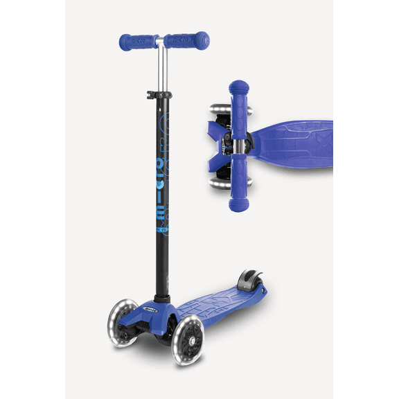 Micro Kickboard Maxi Original LED Kids Kick Scooter, 3-Wheel Lean-to-Steer, Ages 5-12