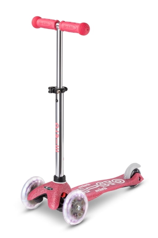 Micro Kickboard Mini Glitter LED Kids Kick Scooter, 3-Wheel, Adjustable, Ages 2-5