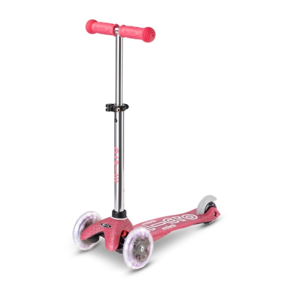 Micro Kickboard Mini Deluxe Glitter LED Kids Scooter, Ages 25, 3-Wheel, Light-Up Wheels