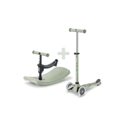 Micro Kickboard | Mini Deluxe Rock & Go LED Olive Sage