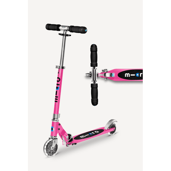 Micro Kickboard Sprite LED Kids Kick Scooter, Foldable, Light-Up Wheels, Ages 6+