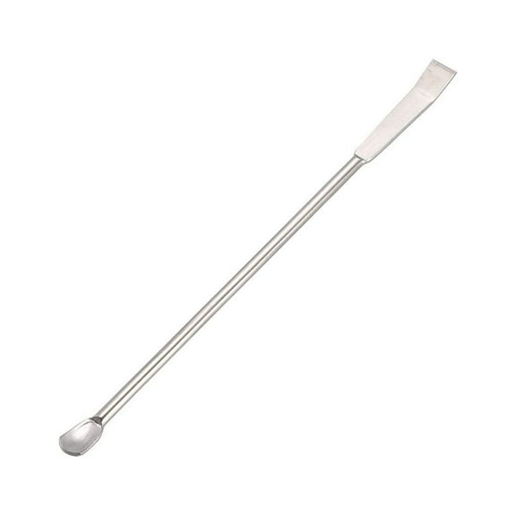 Micro Lab Sampling Reagent Spoon 304 Stainless Steel 2 in 1 Double Head Laboratory Mixing Spatula 125mm 2Pcs