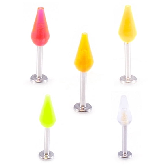 Micro Labret Jewelry with Colorful Spike 16g / Labret Monroe Piercing