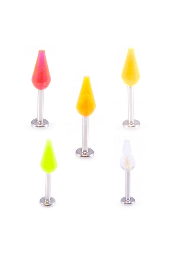 Micro Labret Jewelry with Colorful Spike 16g / Labret Monroe Piercing