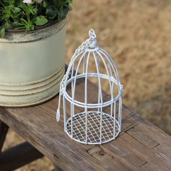 Micro Landscape Birdcage Ornaments, Vintage Iron Bird Cage, Decorative Hanging Bird Cage Decor, Hanging Frame Bird Cage Decor, Small Birdcages for Indoor Outdoor Decoration