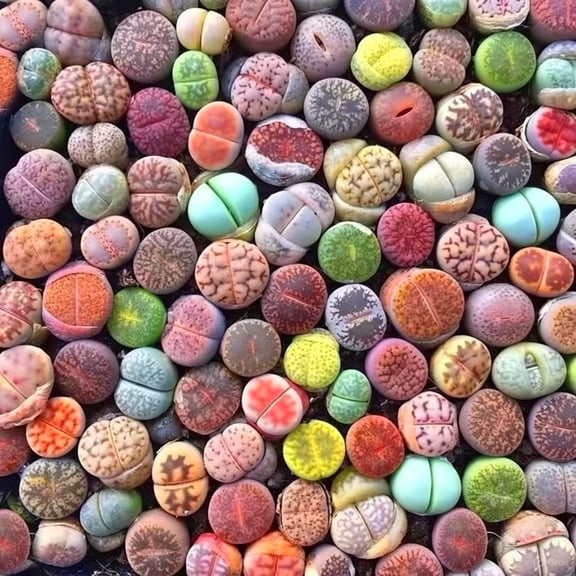 Micro Landscape Design Lithops Seed Mix, Freshly Harvested, Pack of 100 Seeds Mix
