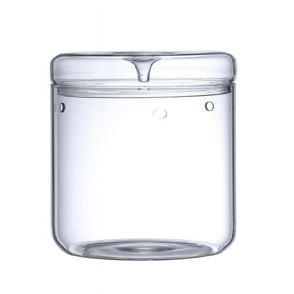 Micro-Landscape Glass Terrarium with Dew Collection Cover, Bonsai Vase Glass Microscopic Landscape Ecological Bottle S