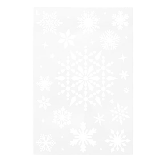 Reusable PET Snowflake Stencil for Painting White DIY Projects with Exquisite Patterns 7.5 inches