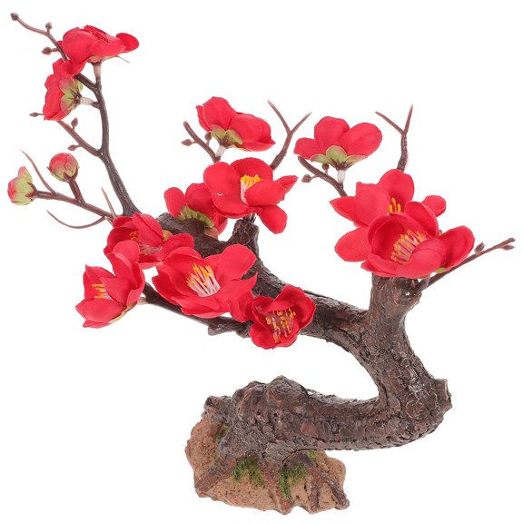 SKISUNO Small Artificial Tree Resin Decor 1 Piece 9.8 x 6.7 x 5.1 Inches for Home Office