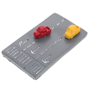 Miniature Landscape Street Fairy Traffic Road Sand Table Model with Highway Scene for Sensory Table and Model Train Scenery Accessories