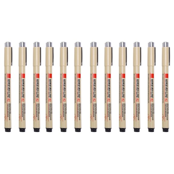 Micro Line Pens, PIGA Archival Grade Ink 12Pcs Line Drawing Pen For Architectural Design For Drawing For Writing