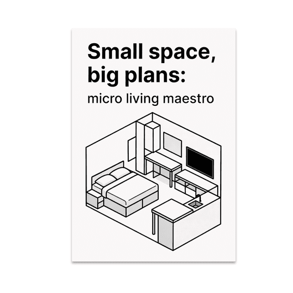 Micro Living Maestro Layout Art - Modern Decor Enthusiast - 13x19 Poster Print
