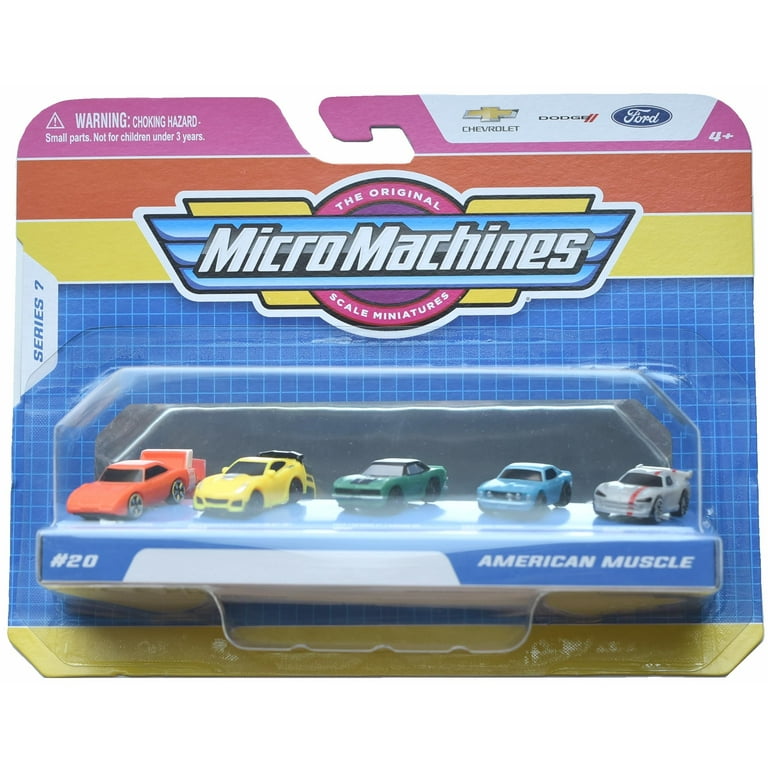 Micro Machines American Muscle Series 7 Cars, Multicolor, 5