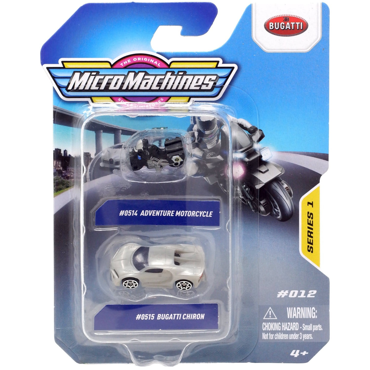 Micro Machines Series 1 Adventure Motorcycle & Bugatti Chiron