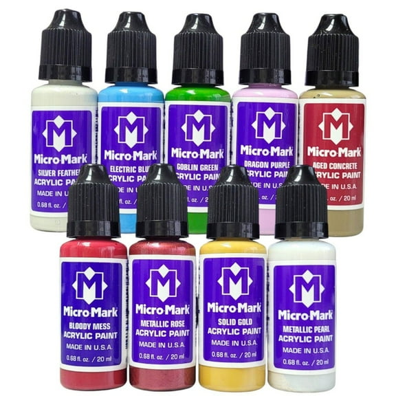 Micro-Mark Legendary Wargame Acrylic Paint Set, 9pc