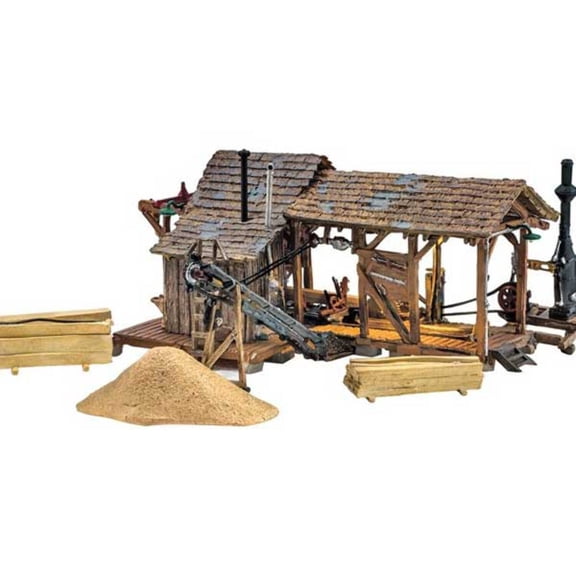 Micro-Mark Woodland Scenics Landmark Structures Built & Ready Buzz's Sawmill, HO Scale