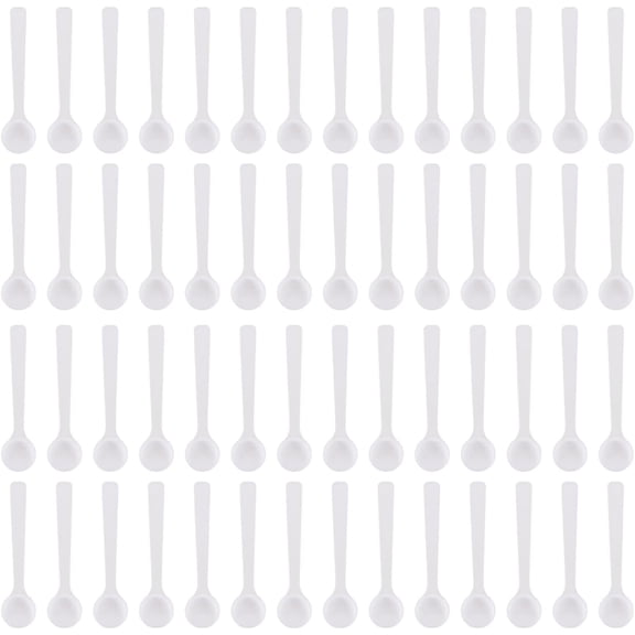 Micro Measuring Spoon 1G Plastic Powder Scoop Long Handle for Cosmetics and Kitchen Use Measuring Spoons for Spices Coffee Tea