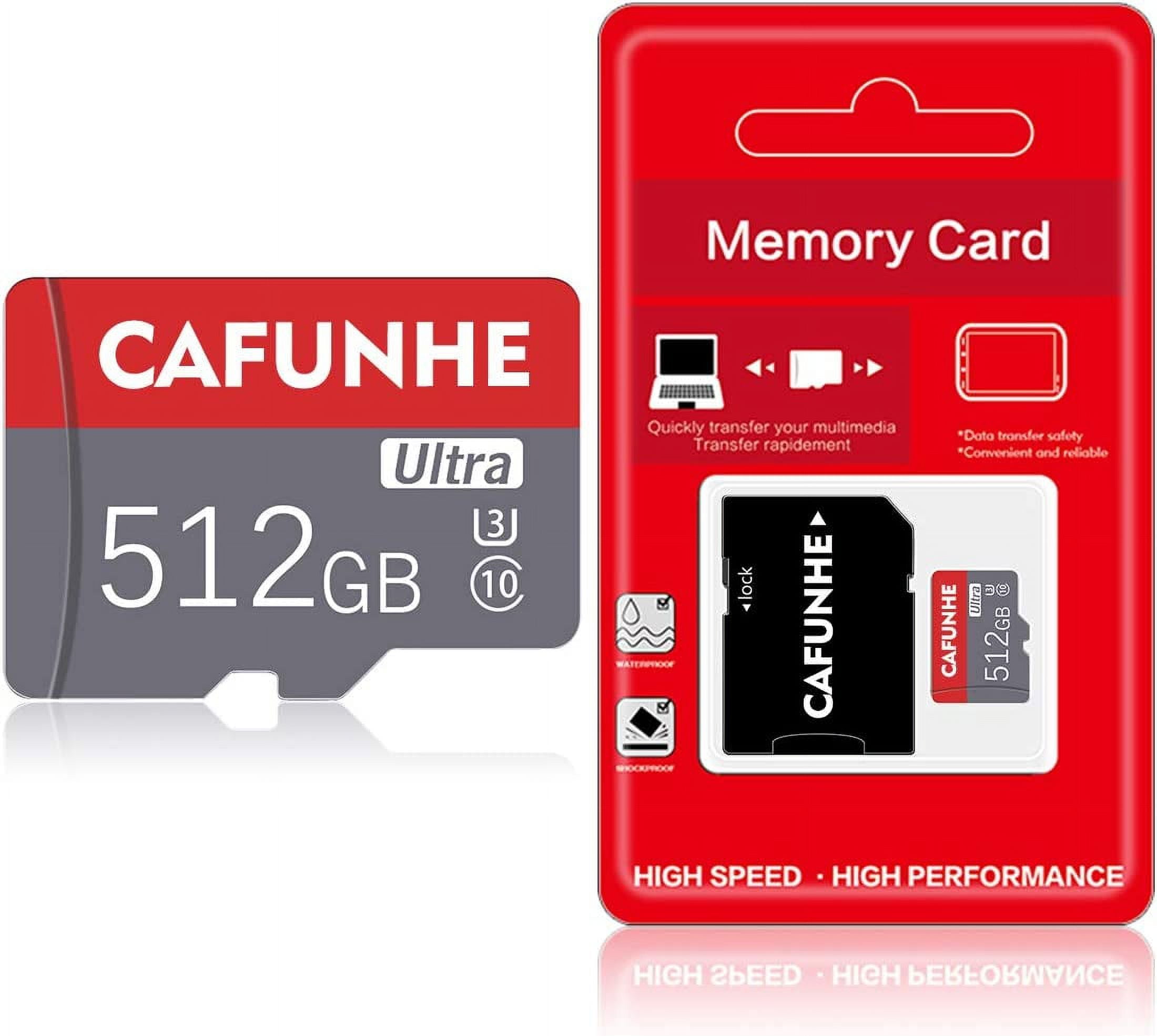 Micro Memory 512GB High Speed Class 10 Micro SD Card with Adapter for Android Phones/PC/Camera